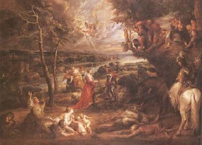 Peter Paul Rubens Landscape with St George (mk25) oil painting image